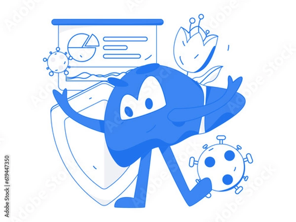 Fototapeta Medical Characters Anti-epidemic Flat Vector Concept Operation Hand Drawn Illustration
