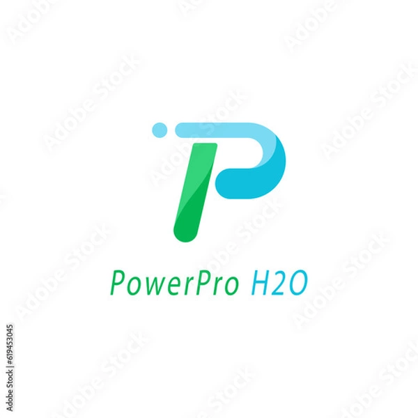 Obraz Letter P logo icon design template elements. Power Pro Logo