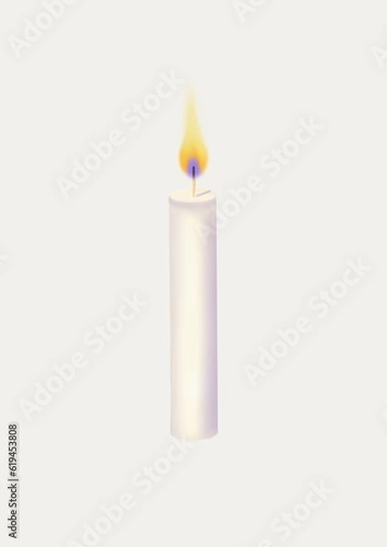 Fototapeta illustration of items for computer games, candle burning wax candle