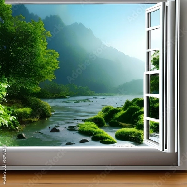 Fototapeta view from window