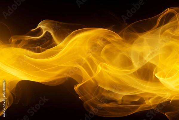 Fototapeta Yellow smoke pattern background