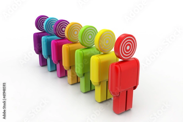 Fototapeta 3d targeted people