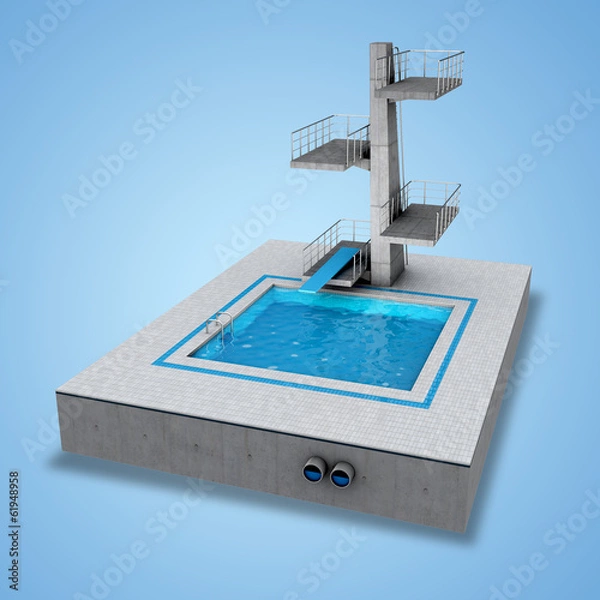 Obraz 3D Icon Sprungturm