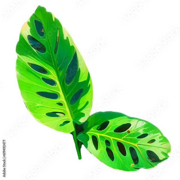 Obraz green leaf isolated on white