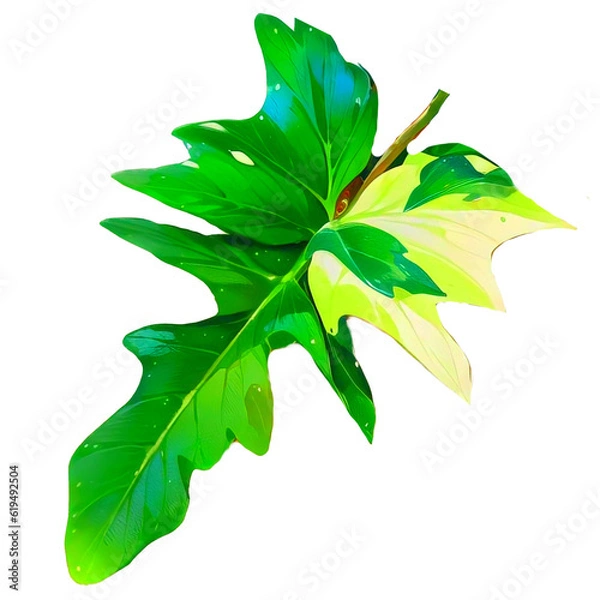 Obraz green leaf isolated