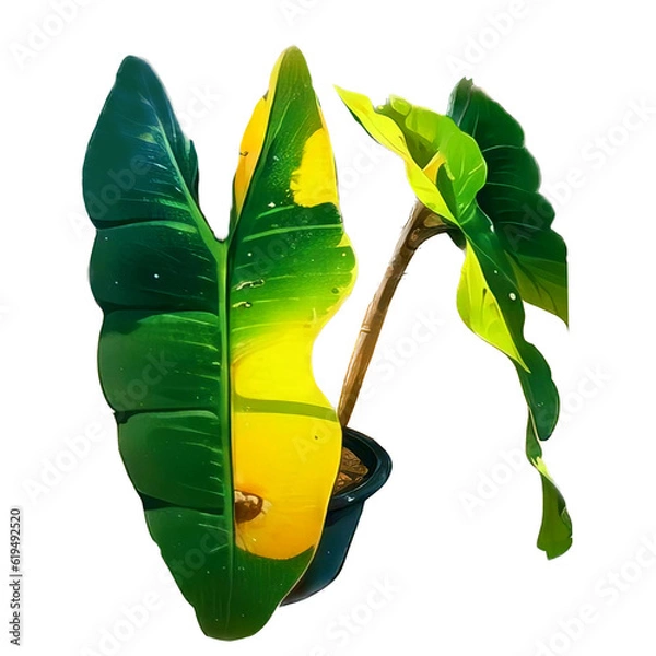 Obraz leaf on a white