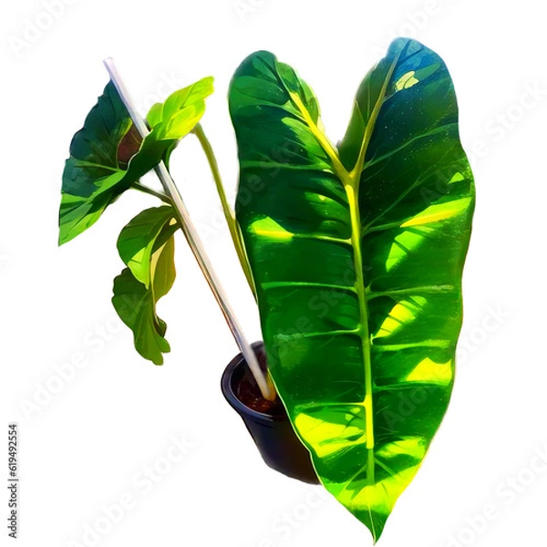 Obraz green leaf isolated on white
