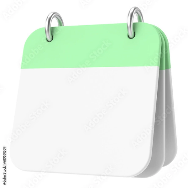 Fototapeta Empty calendar. 3D calendar. 3D illustration.