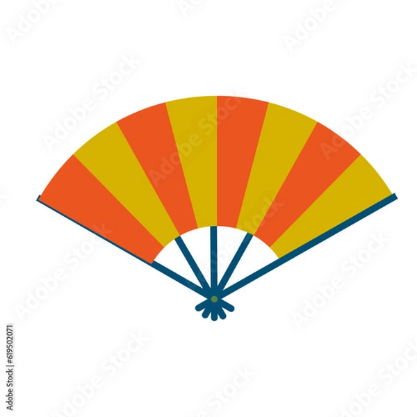 Fototapeta 扇・扇子のシンプルなベクターイラスト
