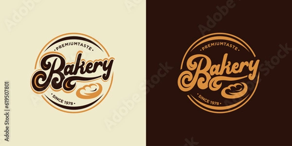 Obraz Vector vintage bakery logo concept