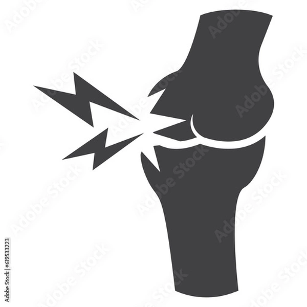 Fototapeta bone broken , solid icon