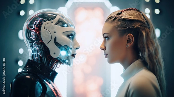 Obraz Robot Vs Human Generative Ai
