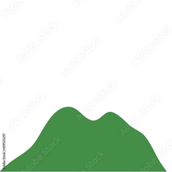 Obraz Flat Green Mountain Illustration