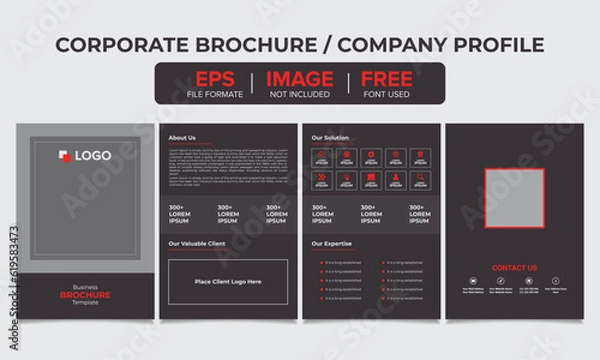 Obraz vector corporate business brochure template
