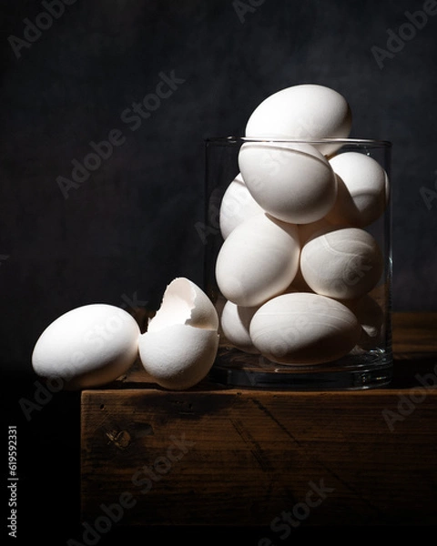 Obraz Eggs in a vase on the table