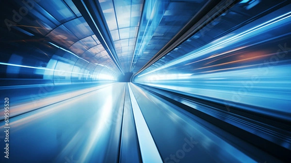 Obraz blurred background metro escalator