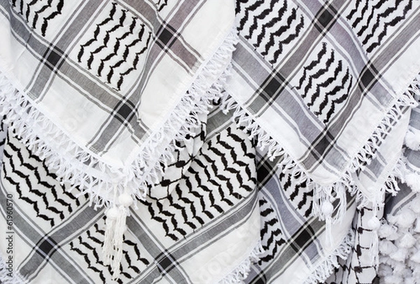 Obraz Arabski szalik, keffiyeh tekstura tło