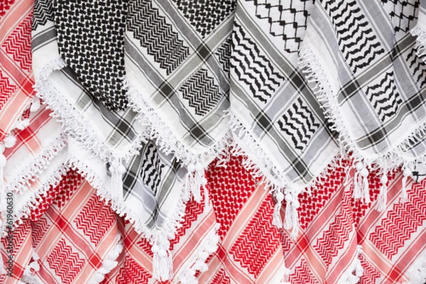 Obraz Arabski szalik, tło tekstury keffiyeh
