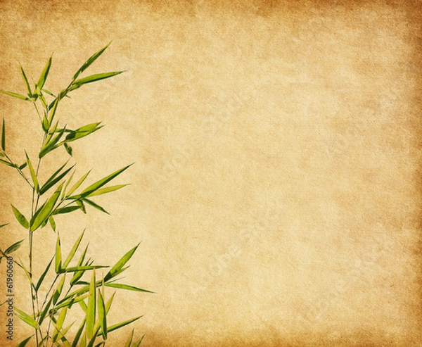 Fototapeta paper with branches of a bamboo