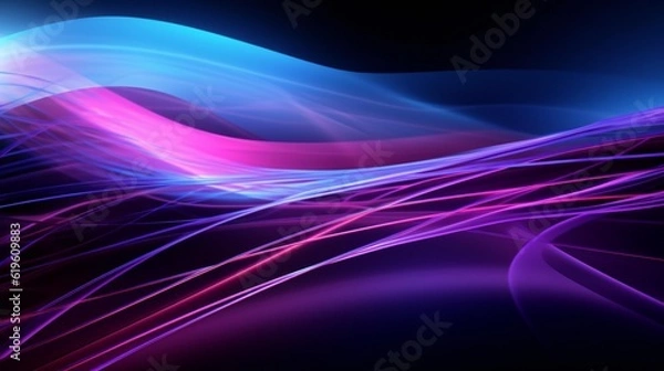 Fototapeta A vibrant abstract background with intersecting lines in shades of blue and pink