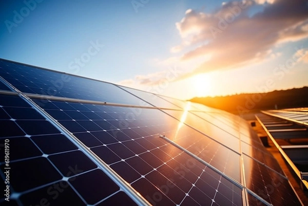 Obraz solar energy  roof and nature