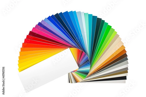 Fototapeta Color palette guide isolated on white. 