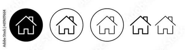 Fototapeta House icon set for web and mobile app. Home sign and symbol