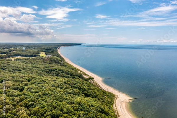 Fototapeta Drone view of Long Island Coast