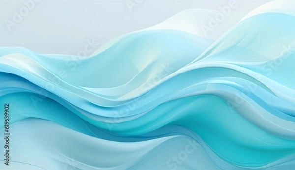 Obraz 3D abstract blue wave background