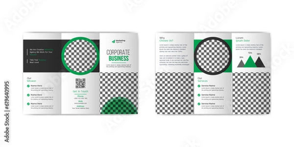 Obraz Minimalist trifold brochure template