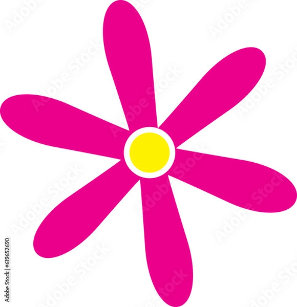 Fototapeta Flower. Flower Icon. Flower Illustration. Cute Flower. Flower Isolated on White Background. Vector illustration. Elements for design.