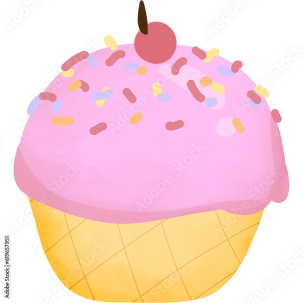 Fototapeta strawberry cupcake