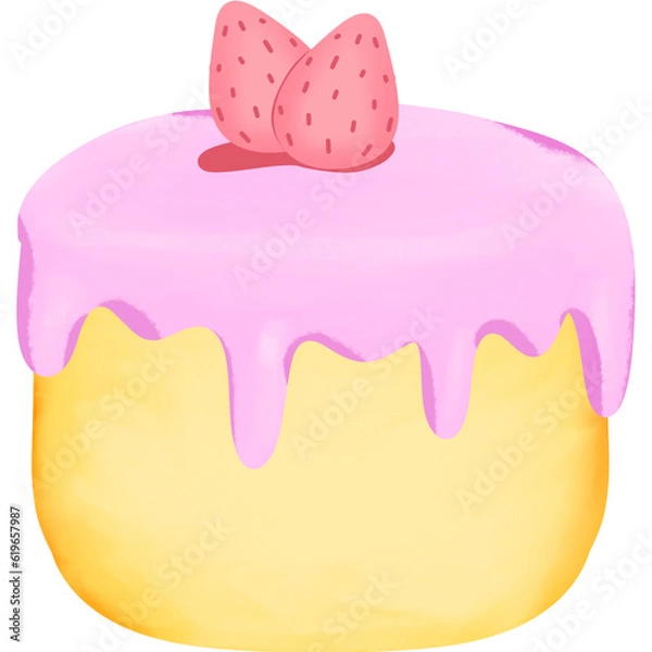 Fototapeta strawberry cake