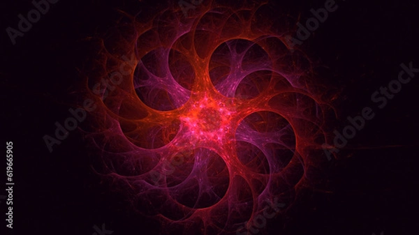 Fototapeta 3D rendering abstract round hole light background