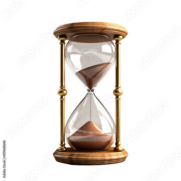 Obraz Hourglass isolated on white background. Transparent background