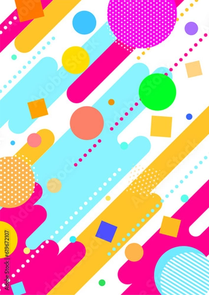 Obraz カラフルポップな明るい背景画像4