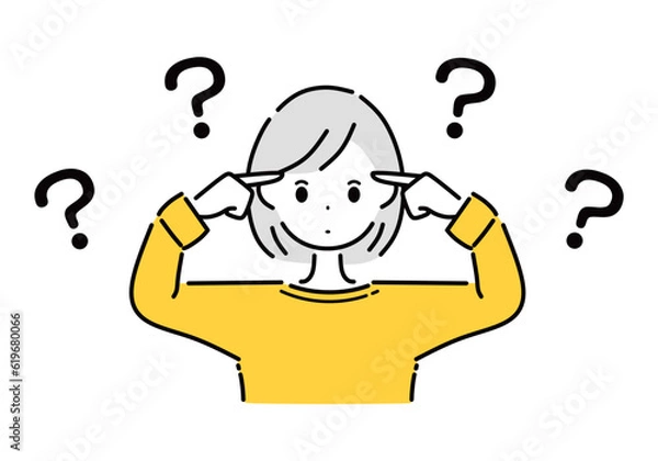 Obraz 疑問に思う女性