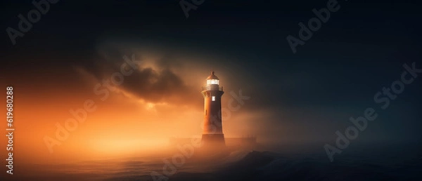 Fototapeta lighthouse at night