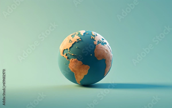 Fototapeta 3d render of a globe