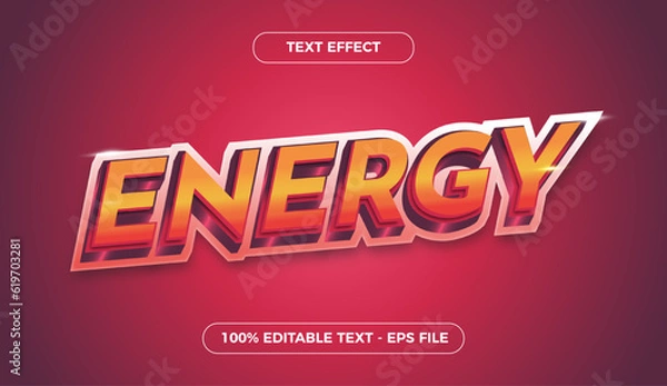 Obraz Energy editable 3d text effect