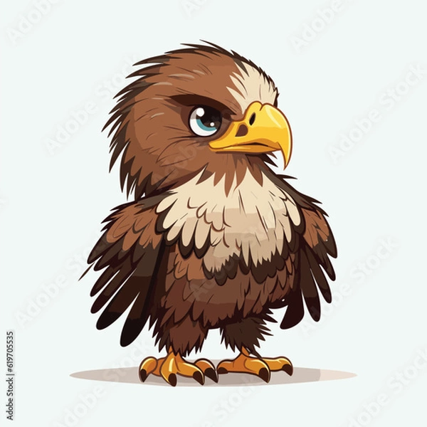 Obraz vector cute eagle cartoon style