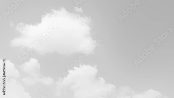 Fototapeta White fluffy cloudy sky background.