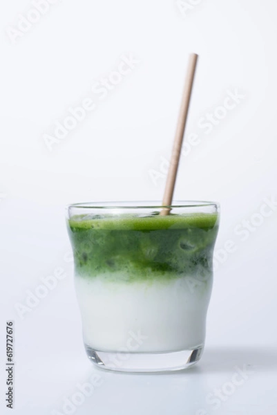 Fototapeta アイス抹茶ラテ