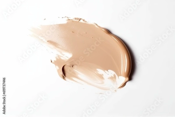 Fototapeta AI-generated illustration of smooth, creamy liquid on a pristine white background.