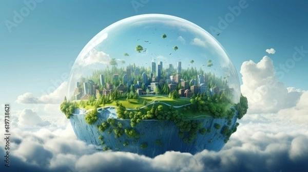 Fototapeta World Ozone Day Background, International Day for the Preservation Concept. Generative Ai