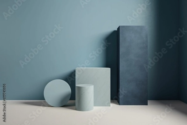 Fototapeta Elegant presentation podium for object - AI generated