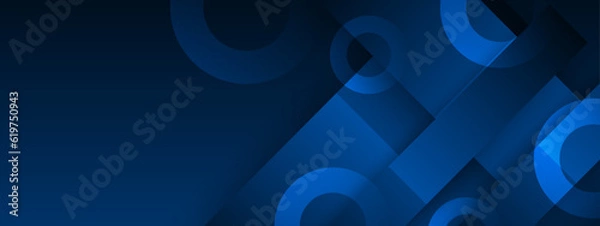 Fototapeta Blue line with white architecture futuristic background minimal concept vector illustration subtle design.