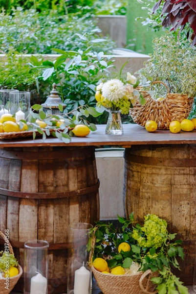 Obraz wedding decorations, flowers ,more  lemon