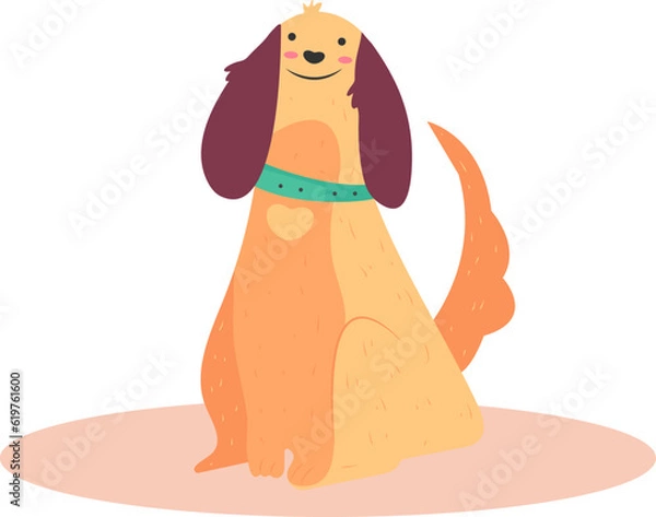 Obraz Dog in simple flat style