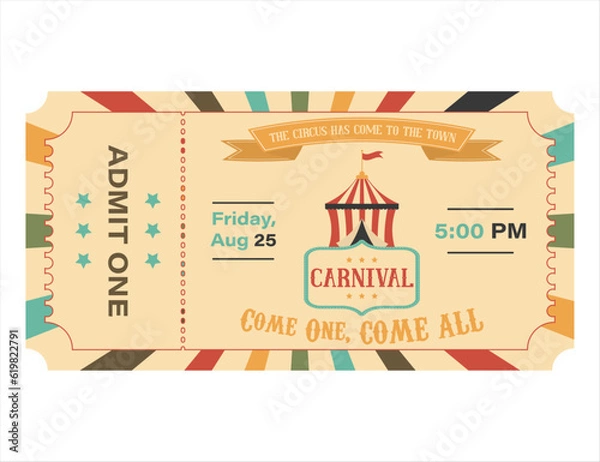 Fototapeta Circus ticket
